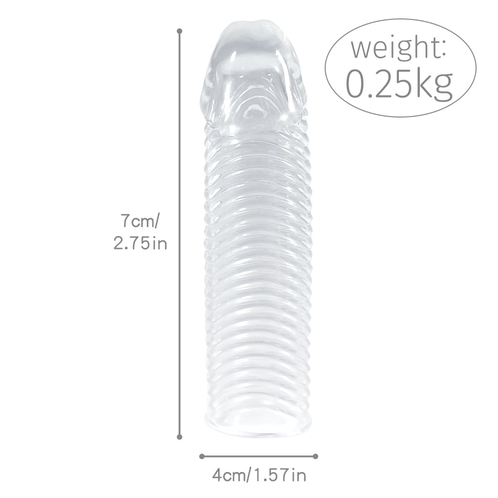 Textured Penis Sleeve Extender | Soft Silicone Enhancement Sleeve