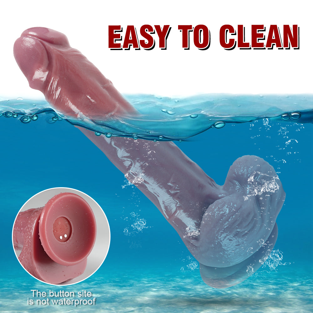 2-in-1 Realistic Vibrating Dildo with Suction Cup | Silicone Sex Toy