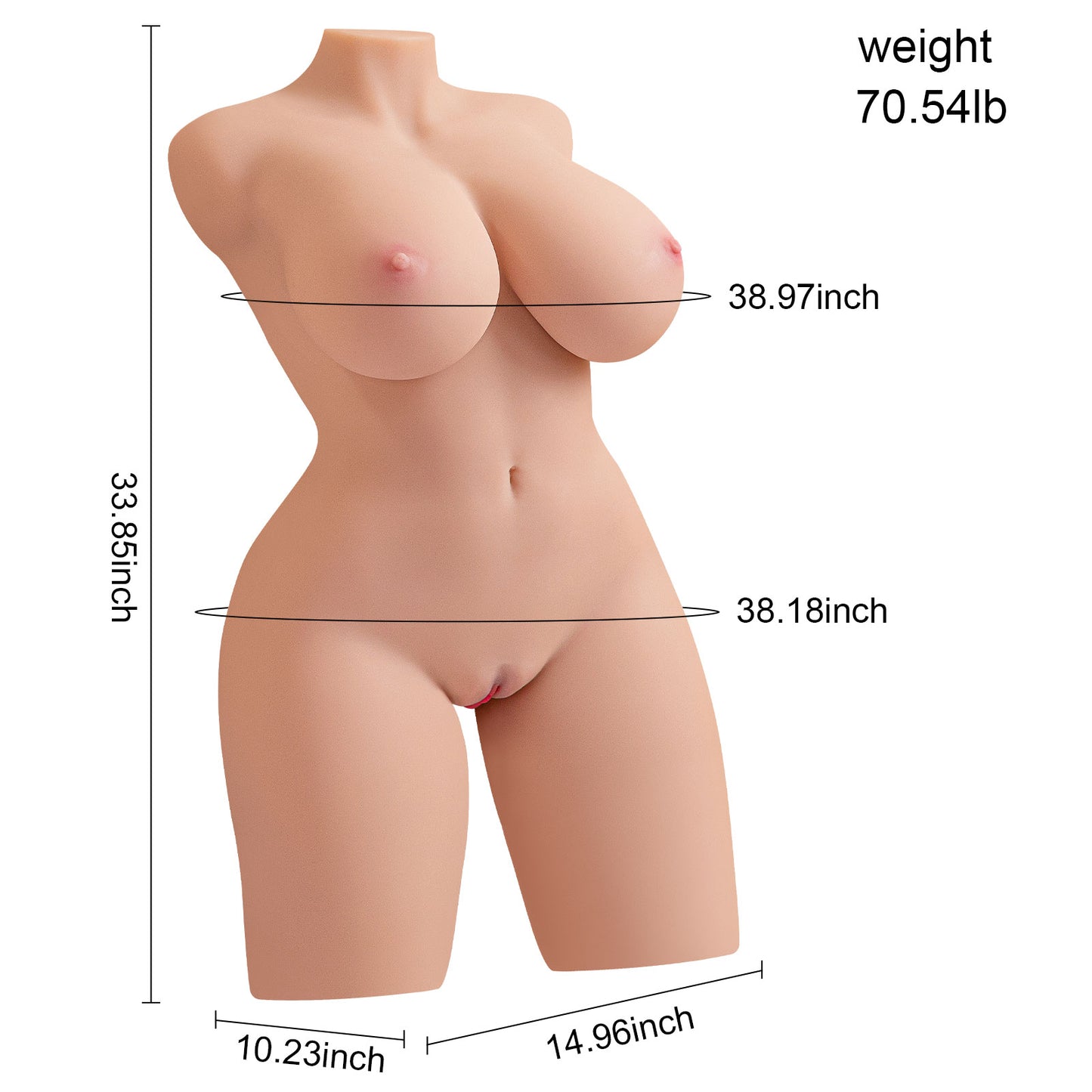 Premium Full-Size Female Torso Doll for Men – Realistic Soft Touch Companion Toy