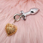 Heart Charm Anal Plug & Nipple Clamps BDSM Set for Couples