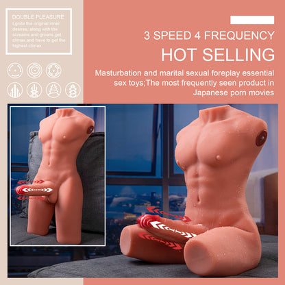 Realistic Thrusting & Vibrating Male Torso Sex Doll | Lifelike Pleasure Toy