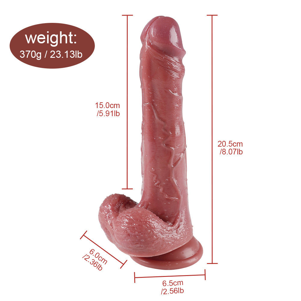 2-in-1 Realistic Vibrating Dildo with Suction Cup | Silicone Sex Toy