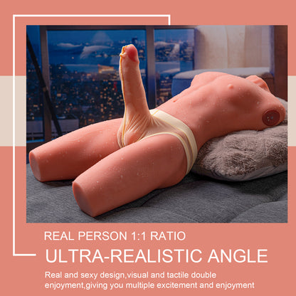 Realistic Thrusting & Vibrating Male Torso Sex Doll | Lifelike Pleasure Toy