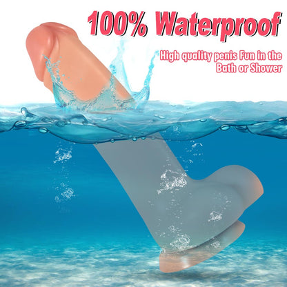 Realistic Silicone Dildo with Strong Suction Cup | Waterproof Sex Toy