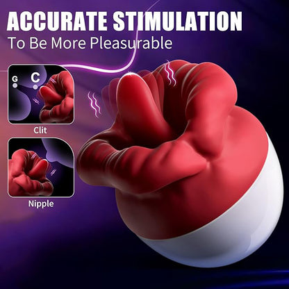Licking & Sucking Clitoral Vibrator | Rechargeable Pleasure Toy
