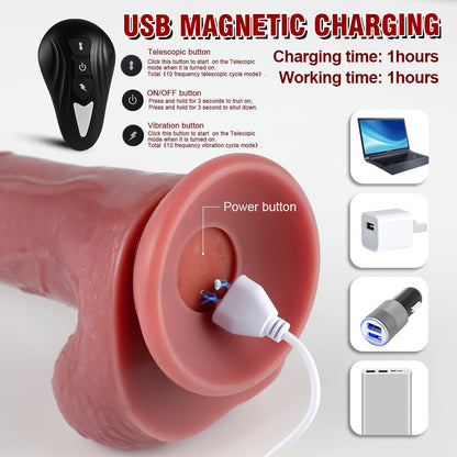 2-in-1 Realistic Vibrating Dildo with Suction Cup | Silicone Sex Toy