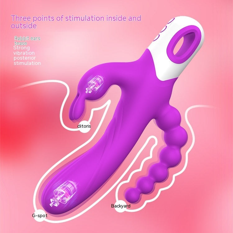 Triple Stimulation Rabbit Vibrator | G-Spot, Clitoral & Beaded Massager