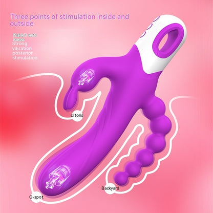 Triple Stimulation Rabbit Vibrator | G-Spot, Clitoral & Beaded Massager