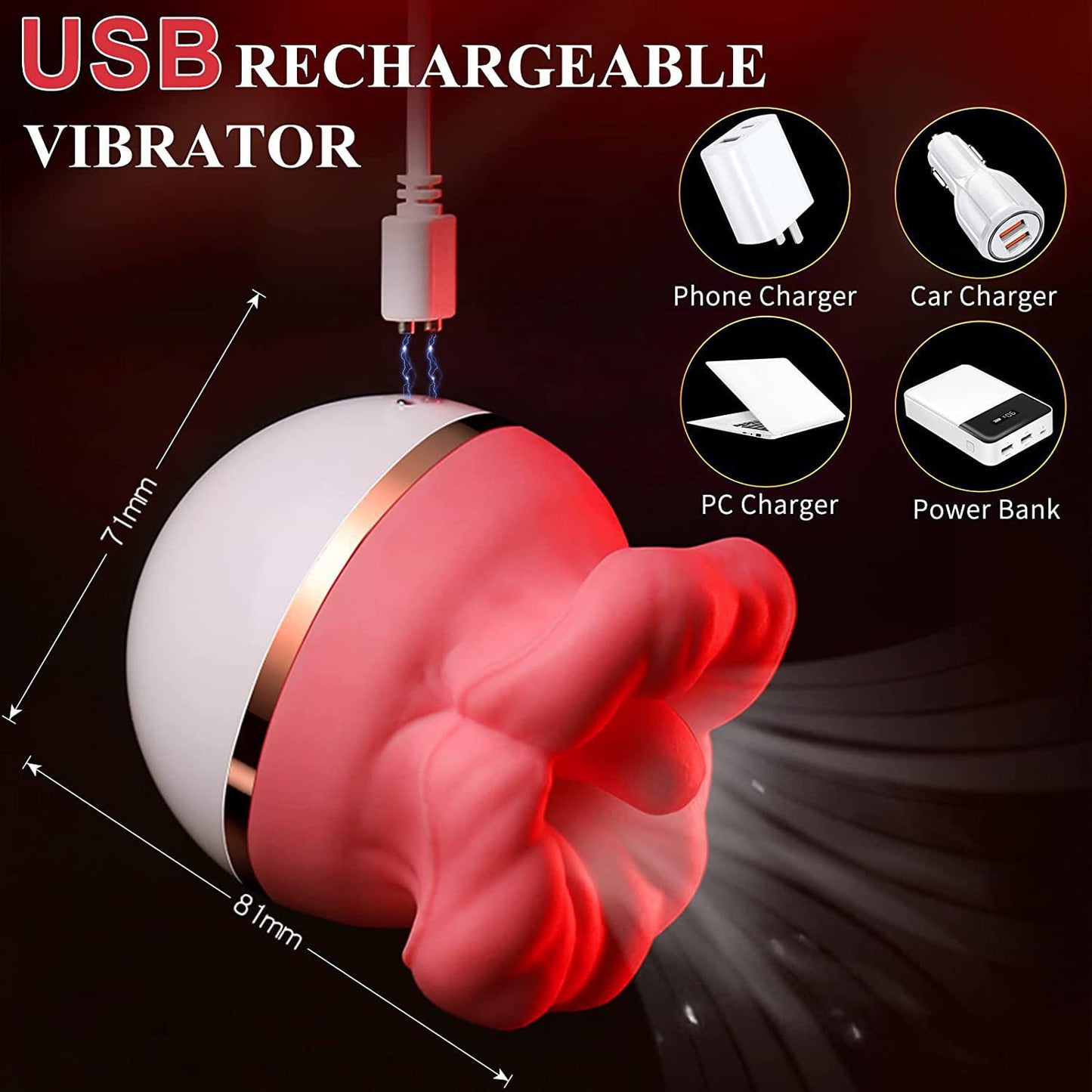 Licking & Sucking Clitoral Vibrator | Rechargeable Pleasure Toy