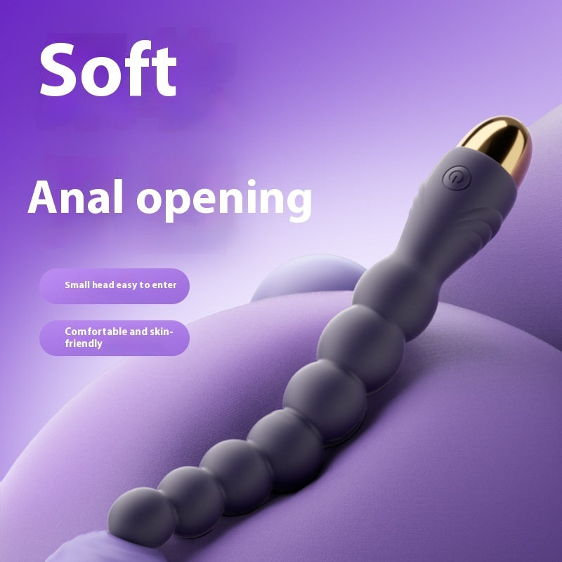 Soft Silicone Vibrating Anal Beads | Flexible Unisex Pleasure Toy