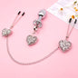 Heart Charm Anal Plug & Nipple Clamps BDSM Set for Couples
