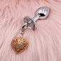 Heart Charm Anal Plug & Nipple Clamps BDSM Set for Couples