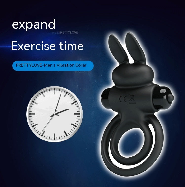 Rechargeable rabbit style vibrating ring for couples
