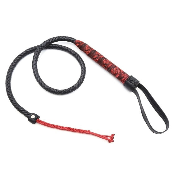 Bondage Bull Whip for Couples – Fetish Fantasy Whip Toy, Leather Restraint Accessory