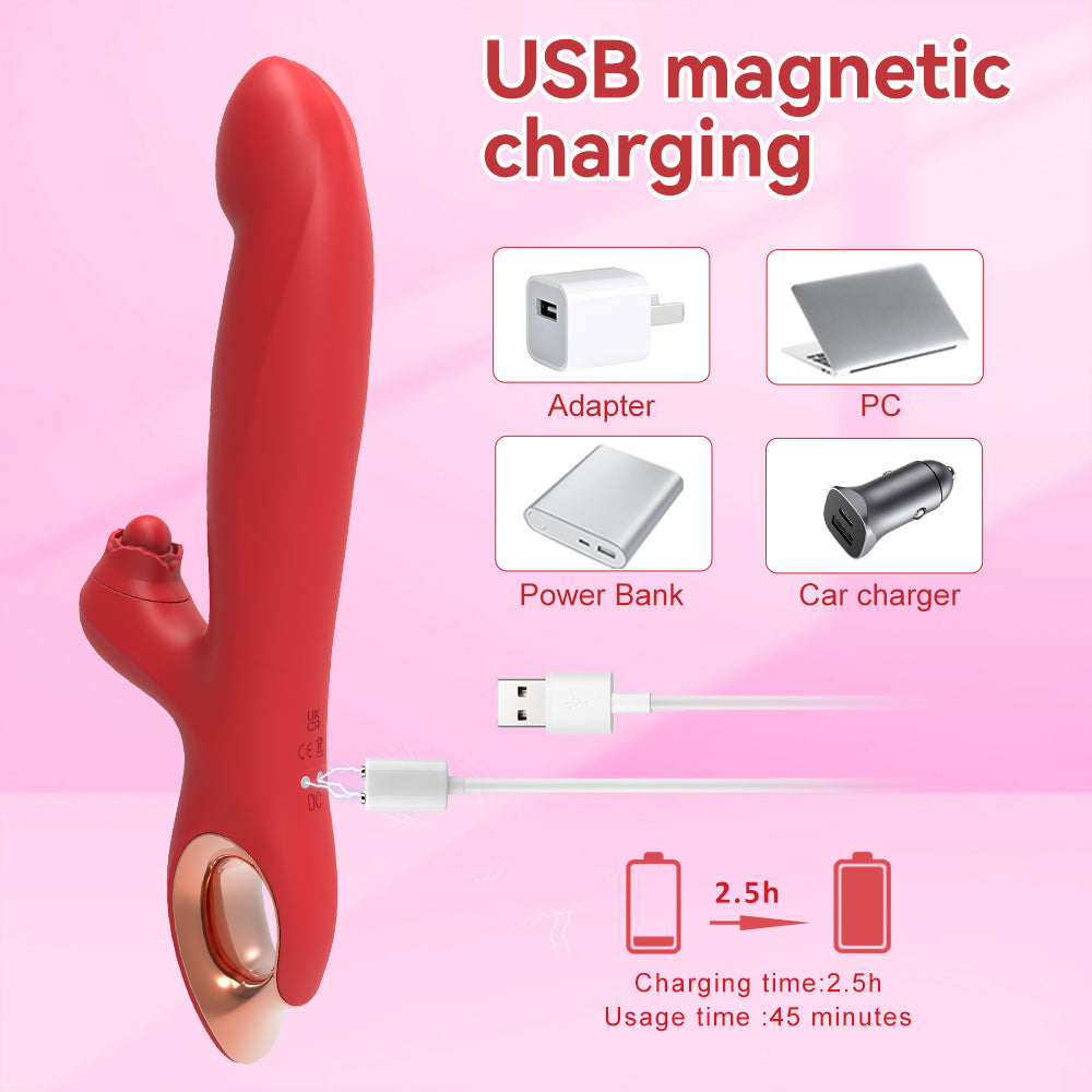 Dual Motor Rabbit Vibrator for Women | G-Spot & Clitoral Stimulator