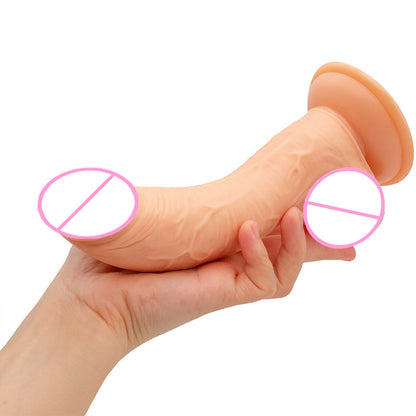 Realistic Curved Suction Cup Dildo – Lifelike Textured G-Spot & Anal Sex Toy for Women