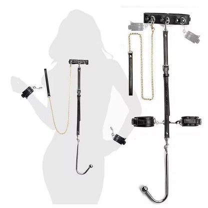 Women’s Reverse Handcuffs with Hook – Couples Bondage Restraint Toy, Adjustable Training & Roleplay Accessory