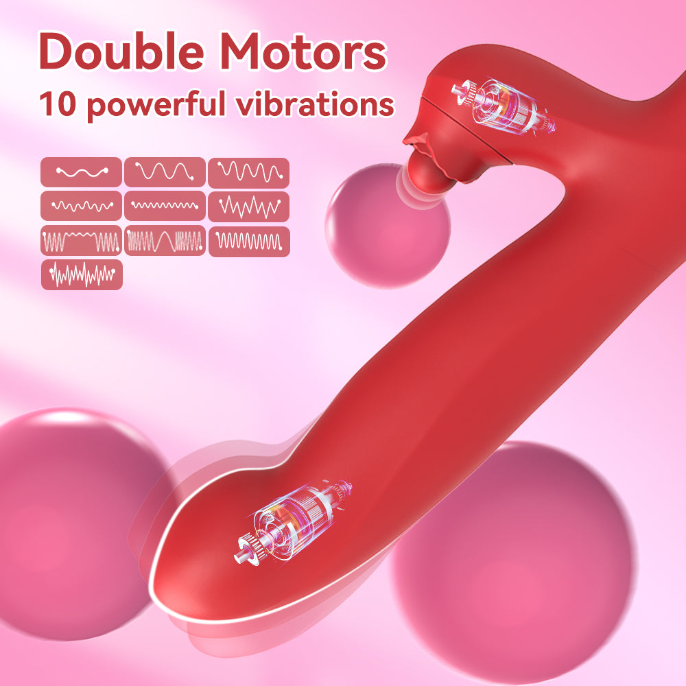 Dual Motor Rabbit Vibrator for Women | G-Spot & Clitoral Stimulator